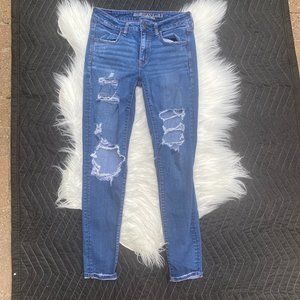 American Eagle Distressed Jegging Stretch Jean